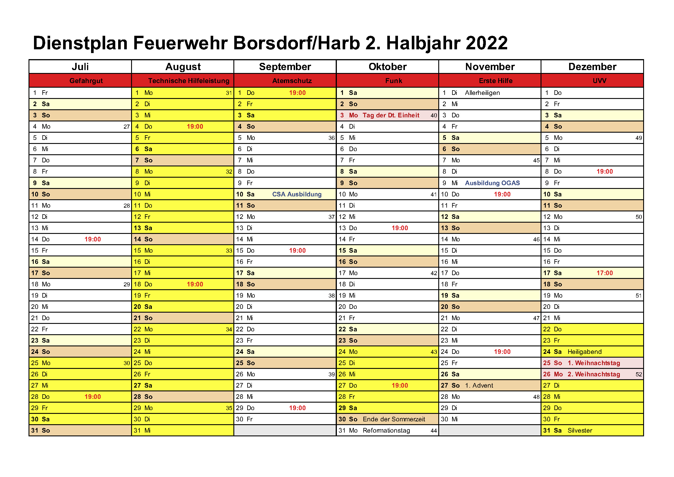 Dienstplan 2022-1